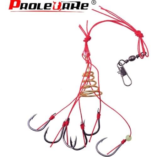 1Pcs Fishing Hooks Fishing Tackle Monsters with Six Strong Carbon Hook Steel Stainless Steel Carp Spherical Explosion Hooks Tool