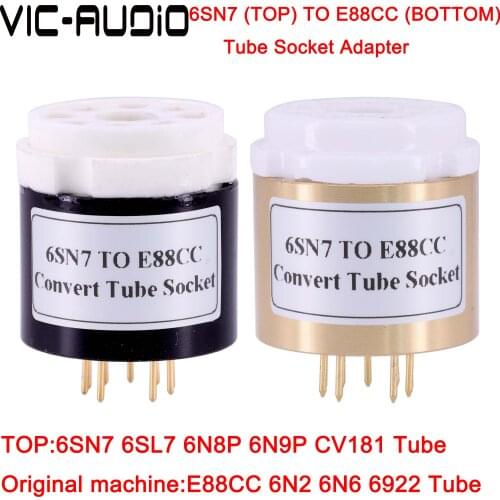1Piece 6SN7 TO E88CC ECC88 6922 6DJ8 Electron Tube Socket Audio Vacuum Tube Adapter Socket Converter Amplifier