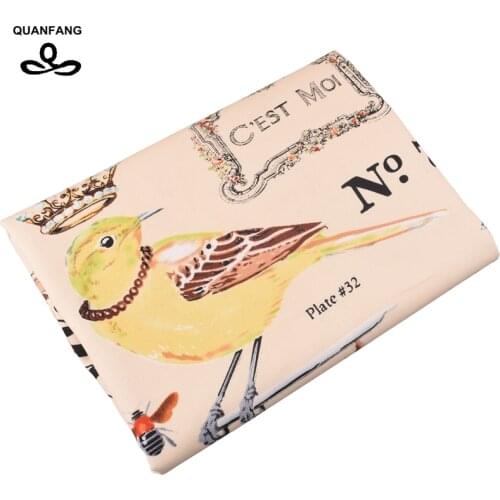 QUANFANG 100% Cotton Canvas Fabric For Patchwork Handmade DIY Cloth Sofa Curtain Bag Shoes Home Decration Material Half Meter