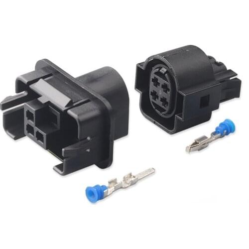100sets 4 Pin 1H0973734 Auto Car Light Lamp Socket Automotive Female Male Connector 1H0 973 734