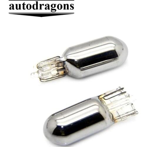 501 T10 Chrome Bulbs 194 168 2825 W5W Stealth Chrome Amber White Wedge White Light 2 Bulbs