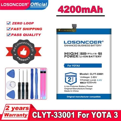 LOSONCOER 4200mAh CLYT-33001 Battery for YOTAPHONE 3 YOTA 3 YOTA Y3