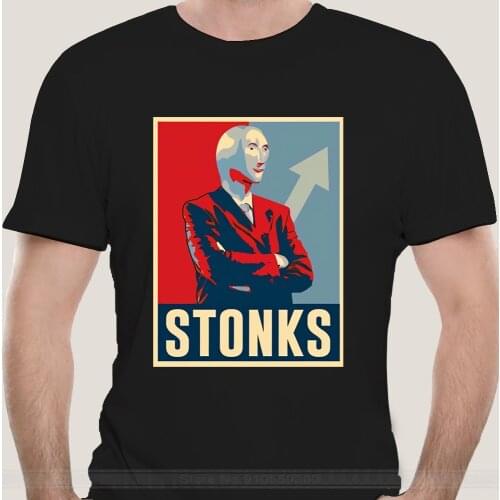 Men t-shirt Stonks obama dank memes v1 tshirt Women t shirt male brand teeshirt men summer cotton t shirt