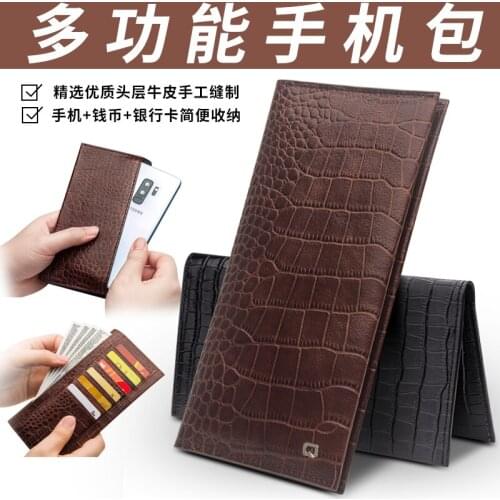 Real Genuine Leather Pocket Cover For Samsung Galaxy S9 S9+Plus Stylish Business Wallet Card Slot Bag Case For Galaxy S9 S9+Plus