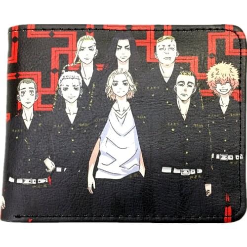 Japanese Cartoon Anime Tokyo Revengers Wallet Short PurseWith Card Holder Coin Pocket