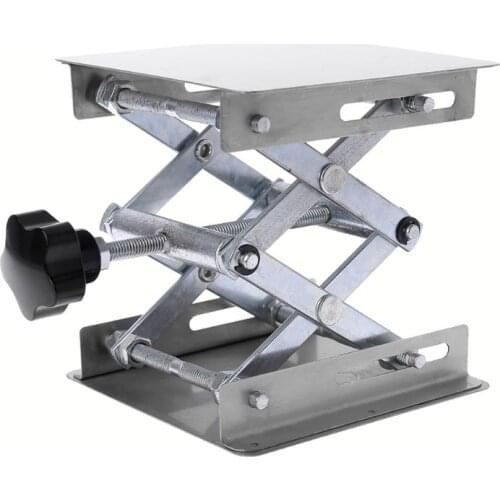 Laboratory Lifting Platform Stand Rack Scissor Jack Bench Lifter Table Lab 100x100mm Stainless Steel For Scientific Experiment