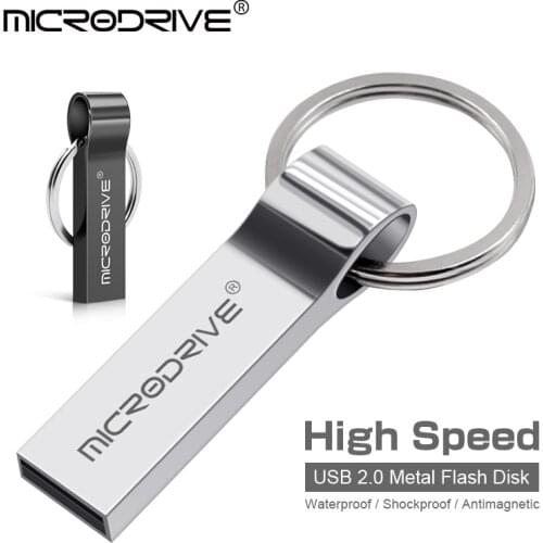 Metal USB Flash Drive 128GB 64GB pendrive 32GB 16GB 8GB Memory sticks pen drive with key ring can do Custom printing