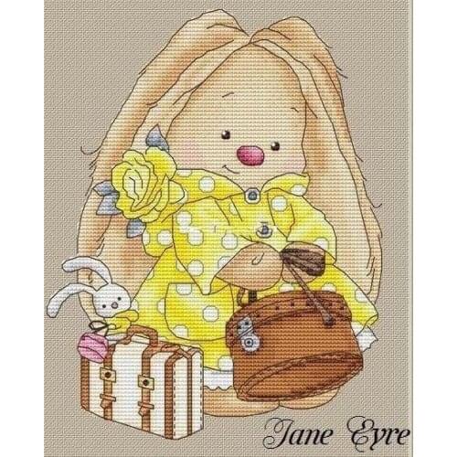 Little Pirate Counted Cross Stitch Kit Cross stitch RS cotton with cross stitch Bonnie Rabbit - Traveling Rabbit