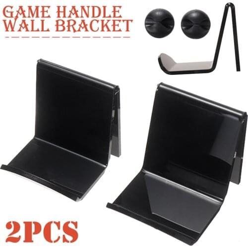 2pcs Portable Game Controller Wall Mount Stand Holder Self-Adhesive Hook Gaming Handle Bracket For Xbox One/PS4/PS5/Switch Pro