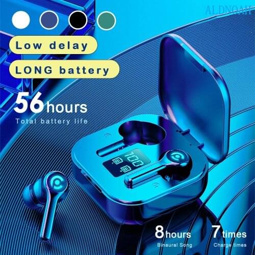 56 HOURS LONG Battery Wireless Bluetooth V5.1 Earphone Colorful Wireless Headphone HIFI Stereo Earbuds Call Earphone with Mic