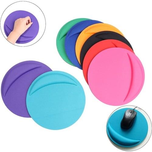 Non-slip Mouse Pad Round Soft Wrist Protected Cushion Solid Color EVA Gaming Mouse Pad Office Home Mousepad Mat for Gamer