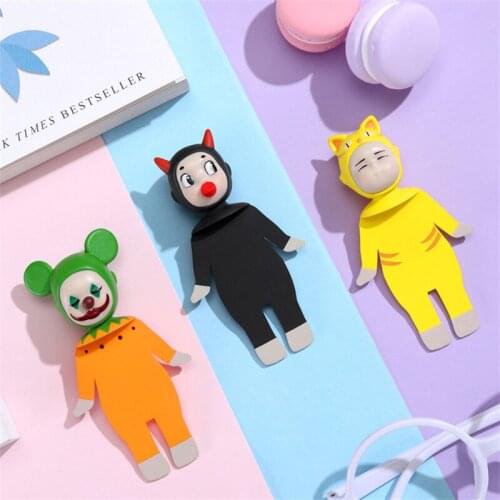 Creative 3d bookmark original pvc cartoon cute student reading creative kawaii cat puppy deer bookmark exquisite stationery gift