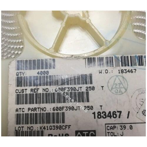 Original new 100% 600F390JT250T ATC600F390JT250T 0805 39P high frequency capacitance RF capacitor (Inductor)