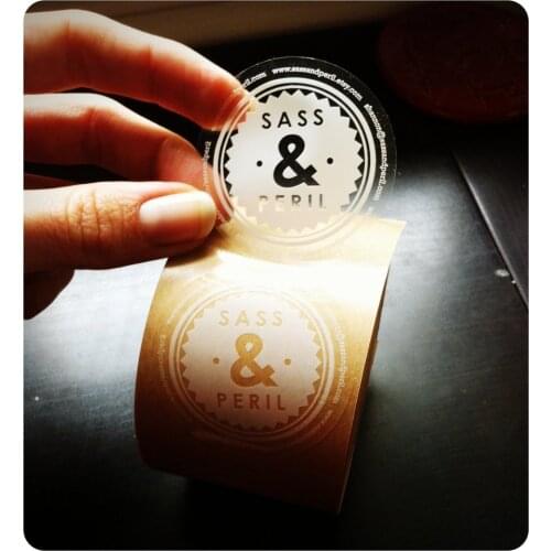 Custom waterproof transparent adhesive clear stickers circle,clear vinyl die cut sticker Printing ---PX8051