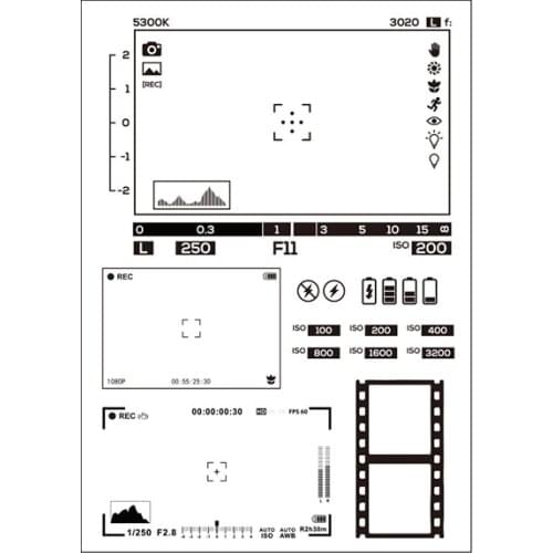 CLEAR STAMP camera lens DIY Scrapbook Card album paper craft silicon rubber roller transparent stamps 165