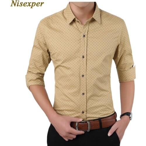 Mens Fashion Shirt Floral Printed Male Social Shirt Cotton 100% Solid Slim Fit Mens Casual Men Shirts Brand Clothes
