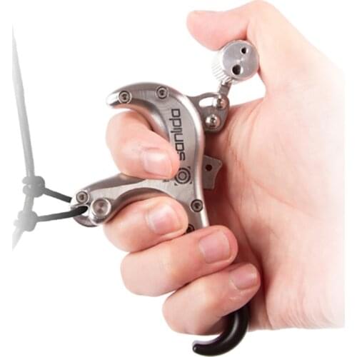 Sanlida X10 Stainless Steel 4 Finger Grip Caliper Release Aid Archery Caliper Grip Release For Compound Bow Hunting