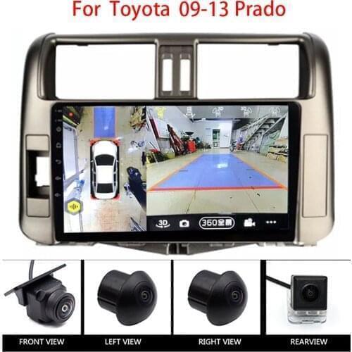 360 panoramic birds-eye view systemFor Toyota Land Cruiser Prado 09-13 Car Radio Multimedia Video Player combined into one
