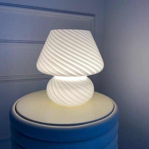 Modern Glass Small Table Lamp USB Powered Desk Light Bedroom bedside for Home Office Decoration indoor lighting fixture