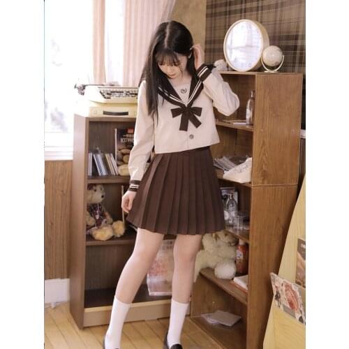 JK Uniform Skirt Genuine Suit Japanese Sailor Suit College Female Student Uniform japanese school uniform sailor costume