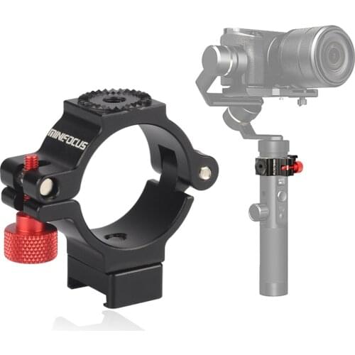 O-Ring Hot Shoe Adapter Clamp for Feiyu SPG2 G6 G6Plus Video Microphone LED Light with 1/4 Threads Rosette Extension Mount