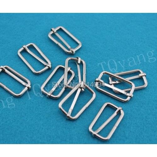 2.5cm Ribbon slip buckle suspenders adjustment buckle Webbing Slider Tri Glide sewing materials 100pc /lot