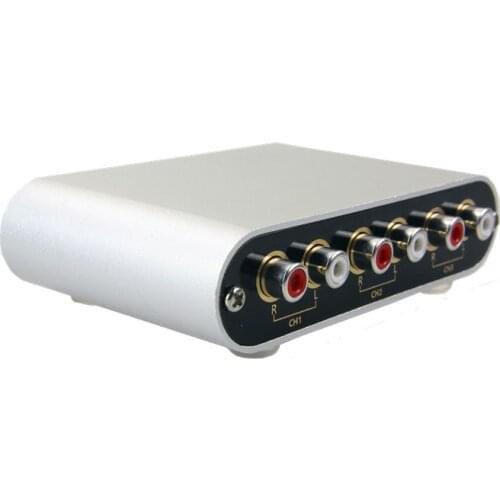 3 input 1 out pre amp three audio input two output adjustable volume microcomputer control crossover audio ,audio input selector