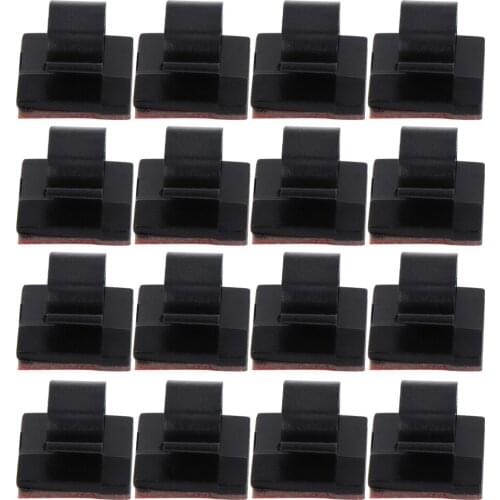 30pcs Mini Desktop Cable Clips Organization Clips Self-adhesive Cord Holder