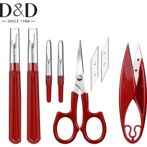 6pcs/Set Sewing Seam Ripper Tool&Stitch Remover&1pcs Thread Snips&5”Scissor For Embroidery beginners Daily Use Accessories