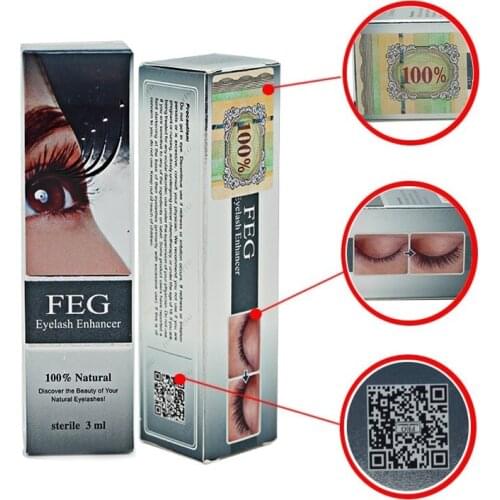 FEG Eyelash Treatment Serum 100% Natural Pure Eyelash Enhancer Mascara Eyelash Serum Lengthening Eyelash Growth
