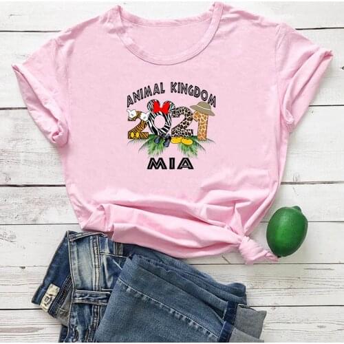Animal Kingdom 2021 Mia Women T-shirt Funny Cotton Printing Camiseta Mujer Fashion Harajuku Korean Style Tshirt Women Tops