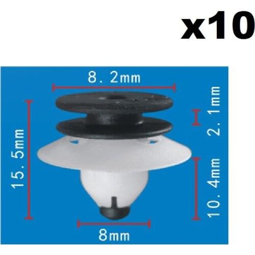 10pcs For Volvo Plastic Trim Clips- Interior Fascia Panels, Door Cards & Pillar Covers 30653441