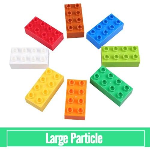17pcs/lot Large Bricks DIY Building Blocks Bulk Educational Big Size Accessories Compatible With Duploed Toys for Children Gift