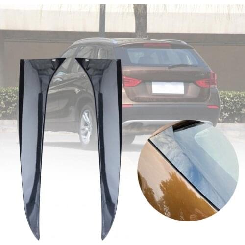 2Pcs Rear Window Side Spoiler Waterproof Replacement Shiny Black Anti-corrosion Car Side Splitter for BMW E84 09-15