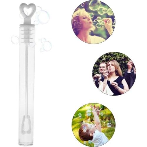 50Pcs Mini Love Heart Bubble Wands Empty Soap Bottles Tubes Kids Fun Toy Wedding Birthday Decoration Bridal Party Favors