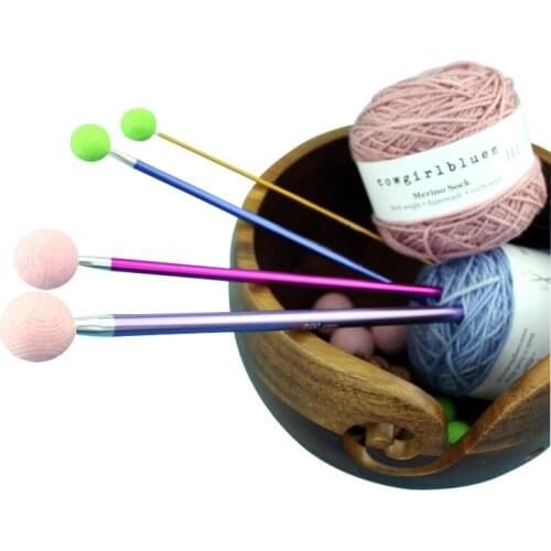 8 Piece(4 big + 4 small) Knitting Neede Pointed Protectors Ball Shaped