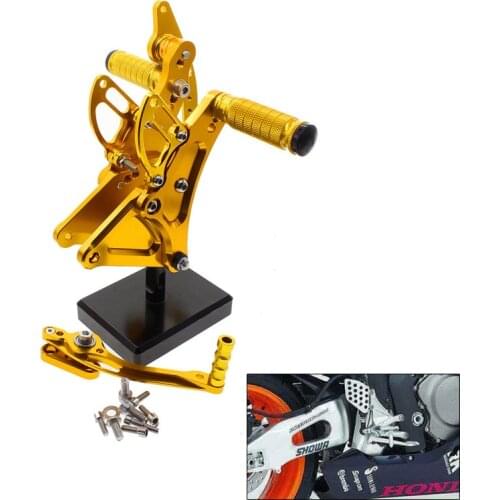 CNC Aluminum Motorcycle Rear Adjustable Rear Sets Set Footrests For BUELL XB9S XB12S XB9R XB12