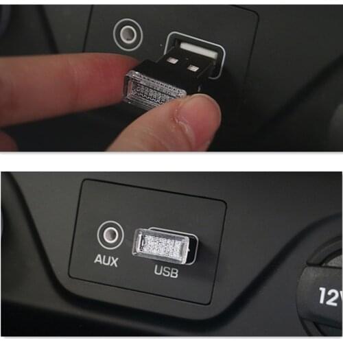 Car USB LED Atmosphere Lamp FOR seat leon jaguar xf mercedes w204 range rover sport bmw e39 audi a4 b6 astra j passat b6 ford