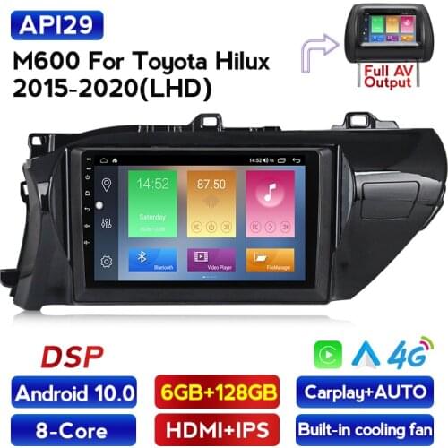 9'' DSP IPS Android 10 Car Radio Multimedia For TOYOTA Hilux 2016 2017 automatic GPS Navigation Navi Player Auto Stereo WIFI