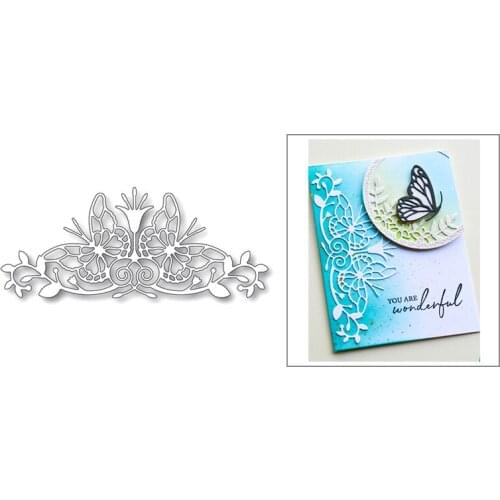 Butterfly Flower Border Lace New 2020 Metal Cutting Dies Stencils For DIY Scrapbooking Album Decorative Embossing Craft Dies Cut
