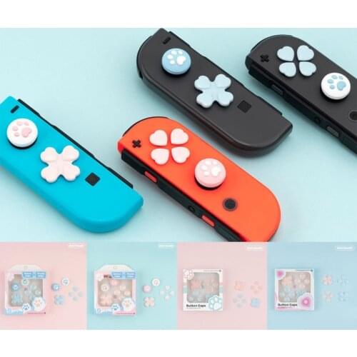 D-pad Move Cross Direction ABXY X Key Sticker Joystick Button Thumb Stick Grip Cap Cover For Nintendo Switch Joy-con Skin Case