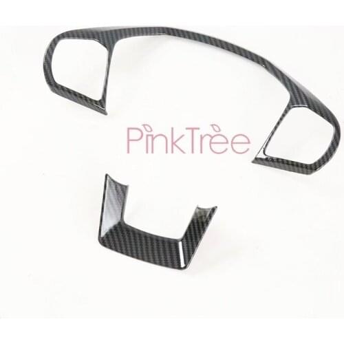 For Ford Explorer 2020 ABS Carbon Fiber Color Steering Wheel Cover Trims Car Styling Accessories