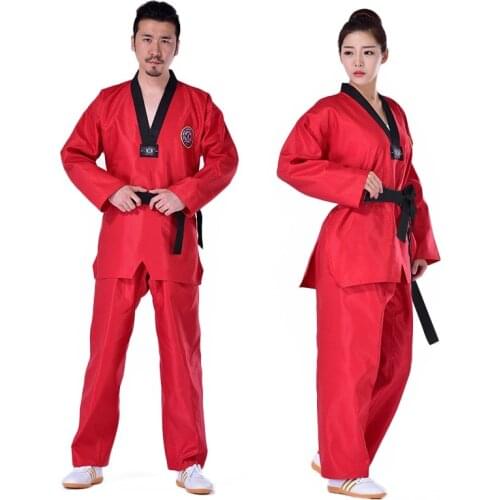 TaeKwonDo Dobok Korea Taekwondo Training Suit Uniforms Professional Karate Clothes Kids Adult Unisex Long Sleeve Karate Uniform