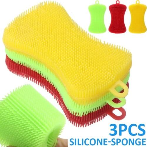Dish Washing Sponge Vegetable Fruit Dish Washing Cleaning Brushes Pot Pan Sponge Scrubber Kitchen Dish Washing Cleaning Brush