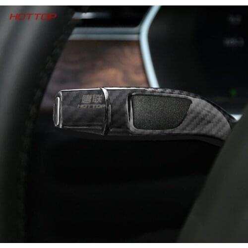 Carbon Car Cruise Wiper Control Protective Cover Cap Protector for Tesla Model S X 2016 2017 2018