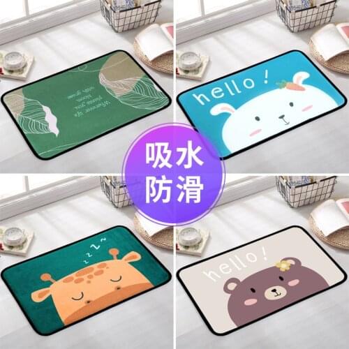 Modern Cartoons Kitchen Mat Washable Non-slip Long Floor Mat Living Room Carpet Bedroom Wear-resistant Entrance Door Bath Rug