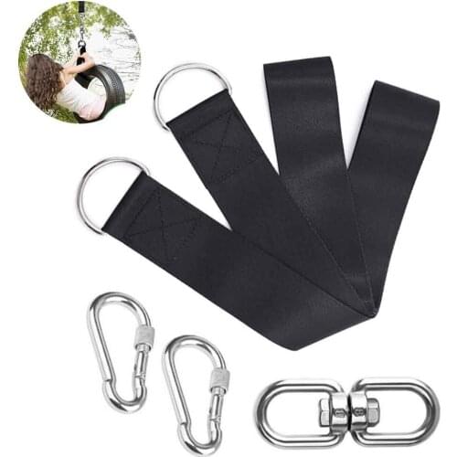Tree Mount Easy Install Swing Rope Heavy Duty Hanging Strap Garden Bandage Carabiner Non Slip Hammock Attachment