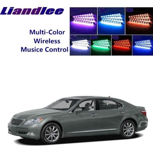 LiandLee Car Glow Interior Floor Decorative Atmosphere Seats Accent Ambient Neon light For Lexus LS 460 600h L XF40 2006~2017
