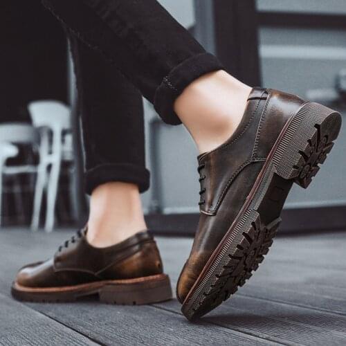 For leisure male sport shoes new leather black flat causal hot breathable Casual shoe mens sports casual mens Sneaker fashion