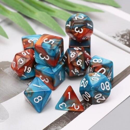 N0HA 11Pcs D4 D6 D8 D10 D12 D20 Sided Dices For RPG DND D&D Set